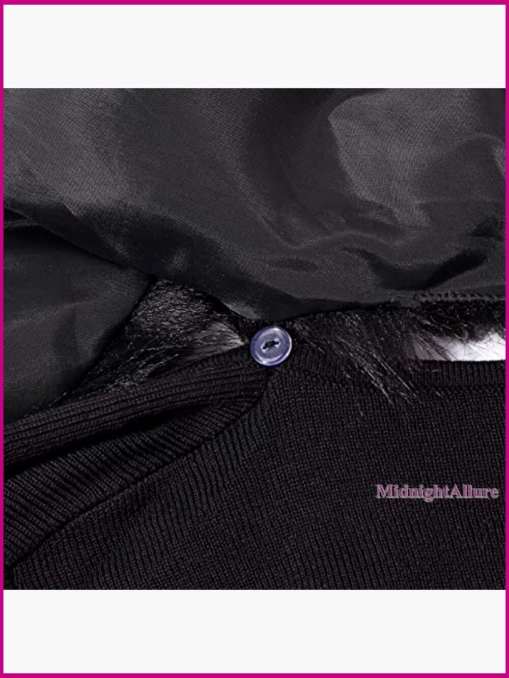 Long Sleeve Crop Jacket with Removable Faux Fur Collar Lightweight Clubwear - Picture 6 of 6